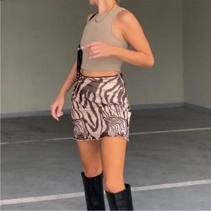 Princess Polly Vincent Zebra Print
Skirt NWT